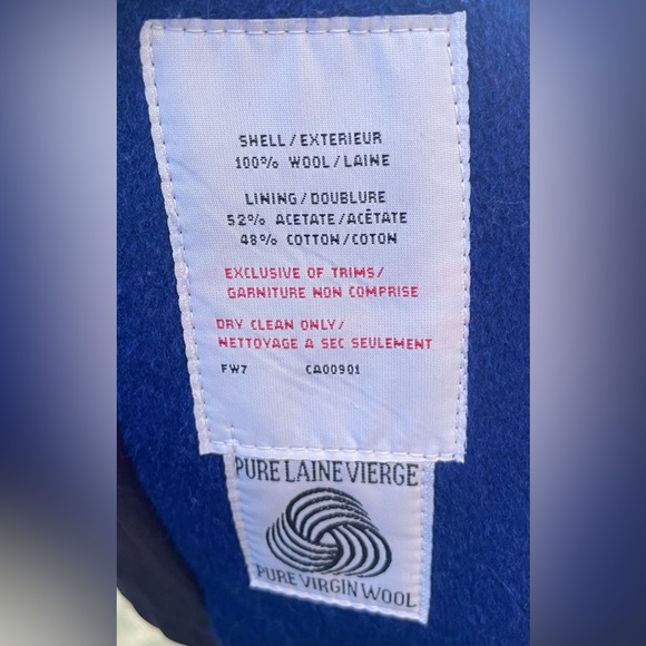 London Fog 100% Virgin Wool Mid length Coat. Size 16 - Picture 5 of 6